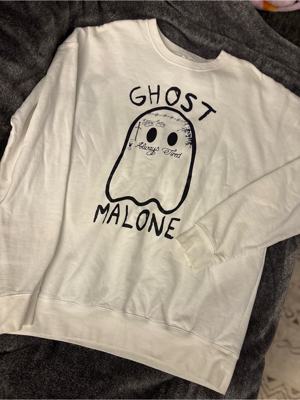 Ghost Malone White Woman’s Graphic Sweatshirt